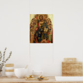 Poster Christ Enthroné avec des Saints et des Anges Remet (Cuisine)