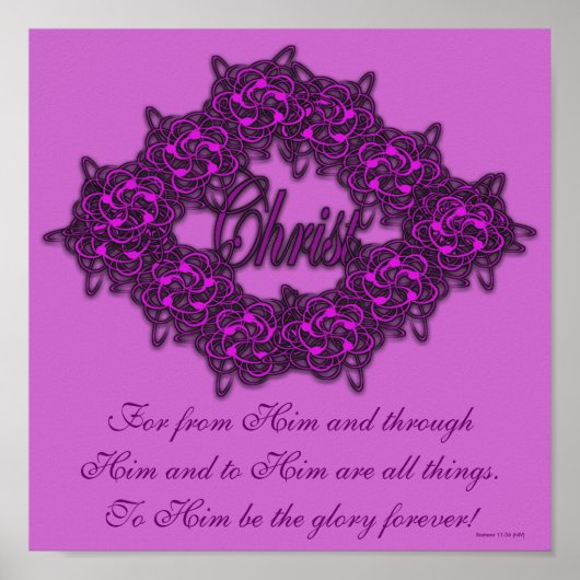 Poster Christ est le centre - Mode rose (Devant)