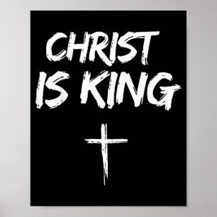 Poster Christ est roi Jésus catholique chrétien Christian