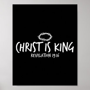 Poster Christ est Roi Révélation 19_16 Christ chrétien I