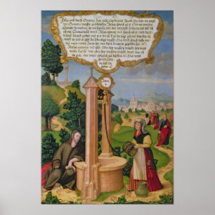 Poster Christ et la femme de Samarie au puits de Jacob
