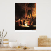 Poster Christ et l'Adultress par Rembrandt (Cuisine)