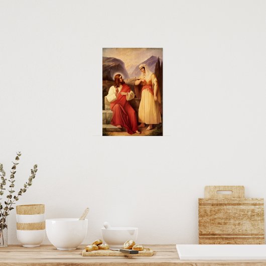 Poster Christ et Samaritain par Christian Schleisner (Cuisine)