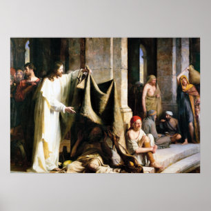Poster Christ Guérir les malades à Bethesda par Carl Bloc