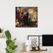 Poster Christ guérit la paralytique par Bartolome Murillo (Bureau à domicile)
