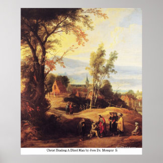 Poster Christ Healing A Blind Man by Joos De Momper Ii