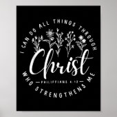 Poster Christ I Can Do All Things Through Who Strengthens (Devant)