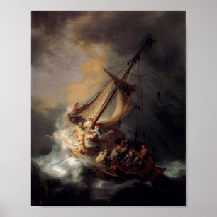 Poster Christ In The Storm On The Sea Of Galilea