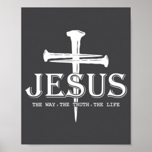 Poster Christ Jésus Le Chemin. La Vérité. La Vie Bienheur