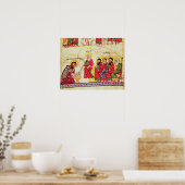 Poster Christ lave les pieds des disciples (Cuisine)