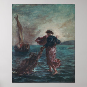 Poster Christ marchant sur l'eau