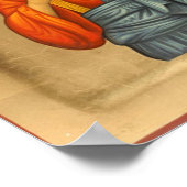 Poster Christ Pasteur Bon Orthodoxe Icône Imprimer (Coin)