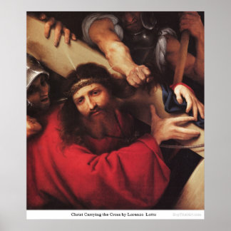 Poster Christ portant la croix par Lorenzo Lotto
