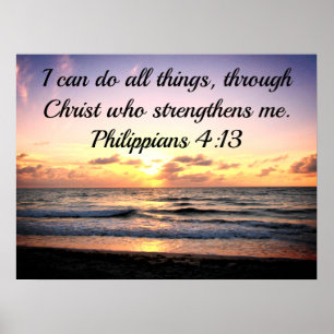 POSTER CHRIST QUI ME DONNE UNE SCRIPTURE DE FORCE