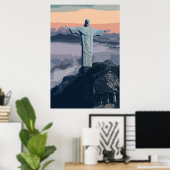 Poster Christ Rédempteur Brésil Rio (Bureau à domicile)