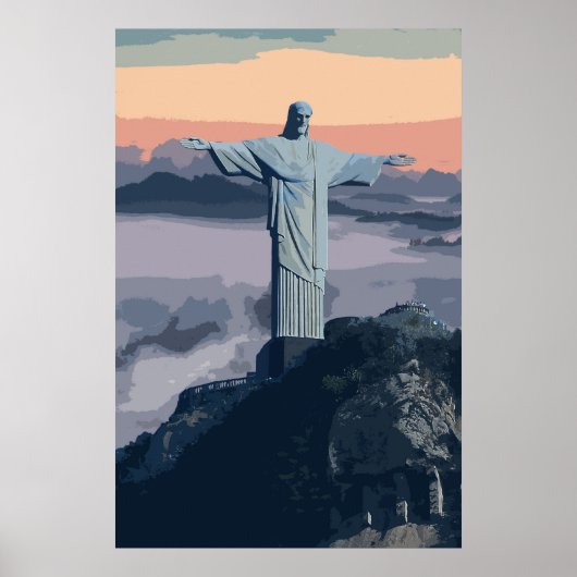 Poster Christ Rédempteur Brésil Rio (Devant)