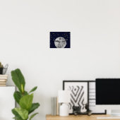 Poster Christ Rédempteur, lune et étoiles (Bureau à domicile)