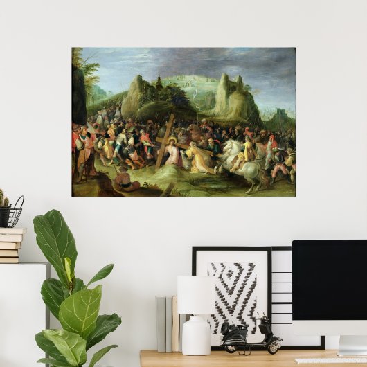 Poster Christ sur la route du Calvaire (Bureau à domicile)