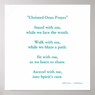 poster "Christed Ones Prayer"