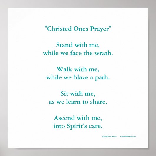 poster "Christed Ones Prayer" (Voorkant)