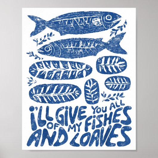 Poster Christian 2 Fishes 5 Breads 5000 Against (Devant)