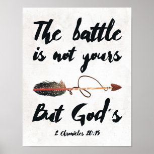 Poster Christian Battle Wall Art Décor Art-Décor Écritu