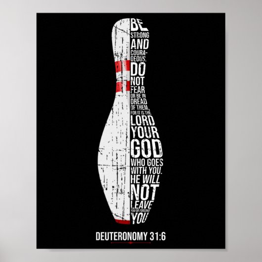 Poster Christian Bowling Deuteronomy 316 Faith Christiani (Devant)