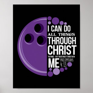 Poster Christian Bowling Funny Cadeau d'équipe personnali
