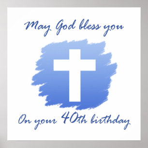 Poster Christian Cadeaux du 40e anniversaire