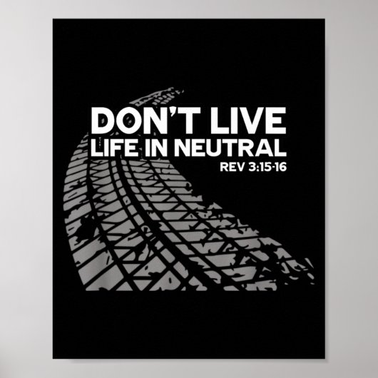 Poster Christian Car Enthusiast Pastor - Don't Live Life (Devant)