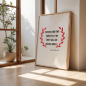 Poster Christian Christmas Wall Art Matthieu 5:7