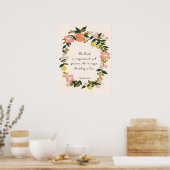 Poster Christian Citation Art - Psaume 103:8 (Cuisine)