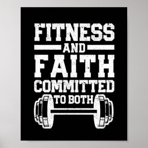 Poster Christian Citation Exercice Fitness & Faith