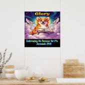 Poster Christian Corgi Embracing His Purpose For Me  (Cuisine)