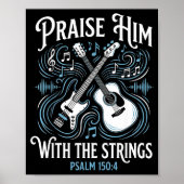 Poster Christian Guitarist Praise Him With The Strings  (Devant)