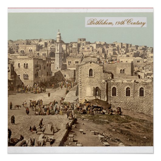 Poster Christian Home Decor Vintage Photo Holy Land (Devant)