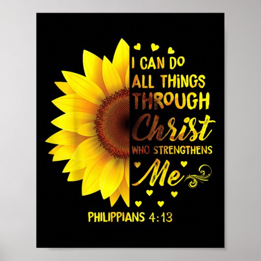 Poster Christian I Can Do All Things Through Christ Bible (Devant)
