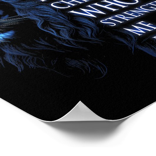 Poster Christian I Can Do All Things Through Christ Lion (Coin)