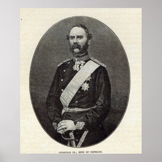 Poster Christian IX, roi du Danemark (Devant)