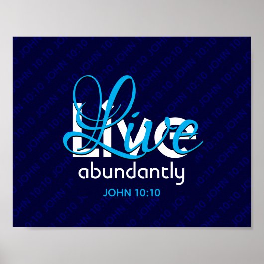 Poster Christian JOHN 10:10 LIVE ABONDAMMENT Bleu (Devant)