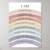 Poster Christian kids pastel arc-en-ciel (Devant)