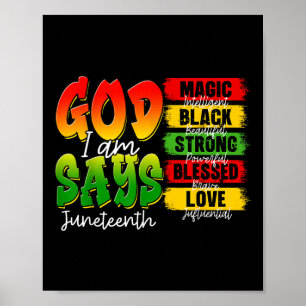 Poster Christian Melanin Histoire Noire Dieu Dit Que Je S