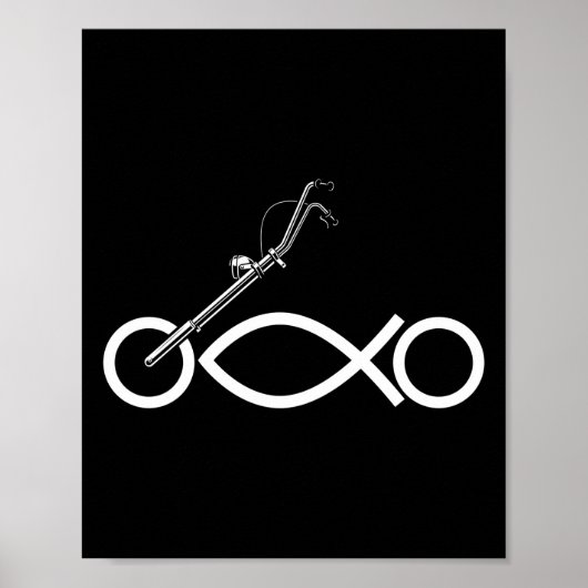Poster Christian Motorcycle Biker Ichthus Faith (Devant)