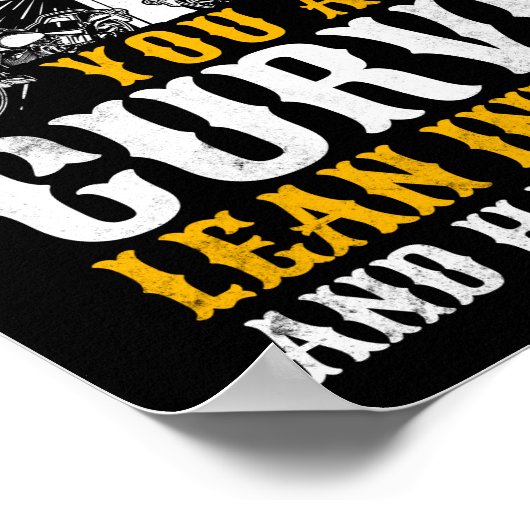 Poster Christian Motorcycle Vie Vous Jette Une Courbe (Coin)