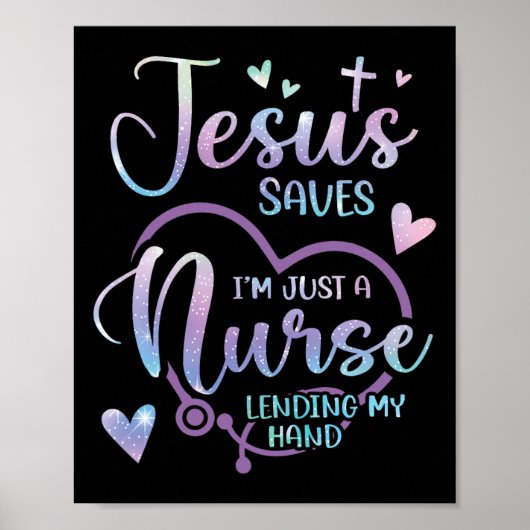 Poster Christian Nurse Jésus (Devant)