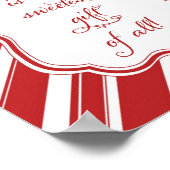 Poster Christian Religieux Jésus Rouge et Blanc Noël (Coin)