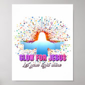 Poster Christian Religious Glow For Jesus Let Your Light (Devant)