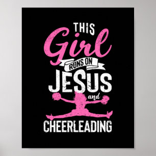 Poster Christian Religious This girl runs on Jesus