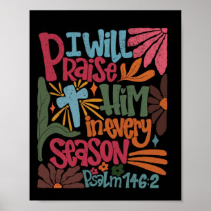 Poster Christian Thanksgiving Je Le Louerai Dans Chaque