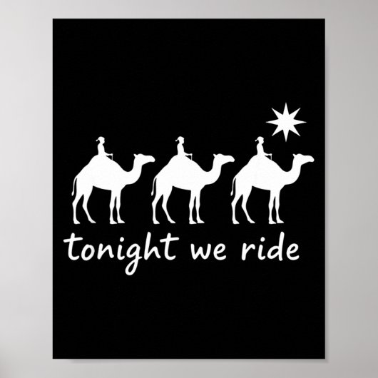 Poster Christian Tonight We Ride Three Wise Men Christmas (Devant)
